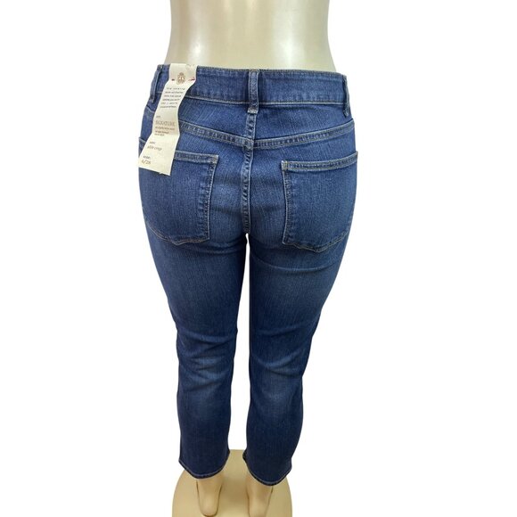 Talbots Womens Signature Slim Crop Jeans Medium Wash Stretch Denim Sz 6/28 - New - Picture 3 of 9